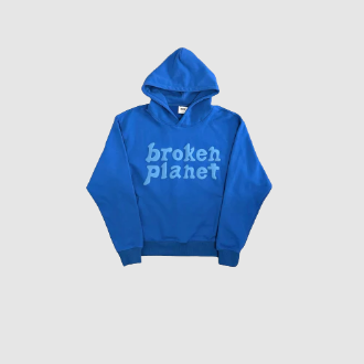 Blue broken planet market hoodie